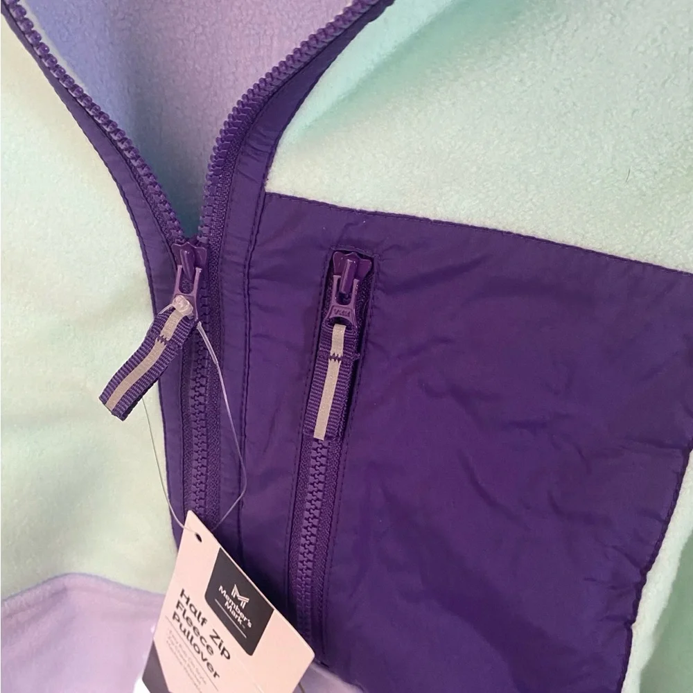 Colorblock Quarter-Zip Fleece Pullover - Picture 2 of 3